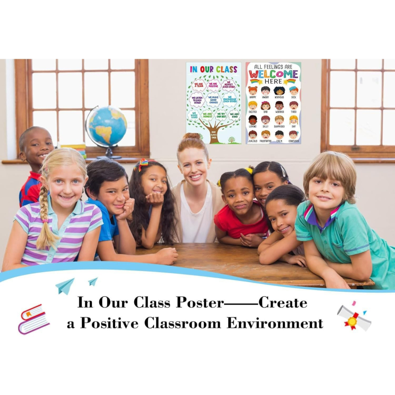 Klasės taisyklių plakatas mokyklai — aukštos raiškos spalvotas spausdinimas ant kartono, 28,5 × 42 cm, vieno lapo formato