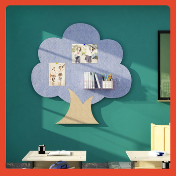 Δέντρο ευχών από φελτ για προβολή φωτογραφιών στην τάξη - αυτοκόλλητο τοίχου για πίνακα