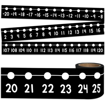 Sticker decorativ bordură tablă pentru clasă – hârtie Copperplate cu lipire uscată, formă neregulată, bază Glassine, grosime 0.1 mm