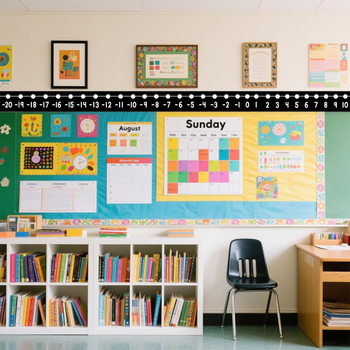 Διακοσμητικό αυτοκόλλητο περιγράμματος πίνακα για αίθουσα διδασκαλίας, χαρτί Copperplate με ξηρή κόλλα, ακανόνιστος σχήματος, βάση Glassine, 0.1 mm πάχος