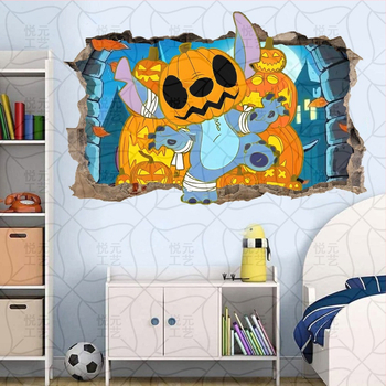 3D αυτοκόλλητο τοίχου με τον Στίτς για παιδικό δωμάτιο | PVC, 1 τεμάχιο, αυτοκόλλητο διακοσμητικό τοίχου