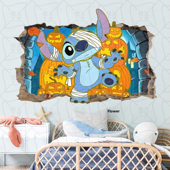 3D αυτοκόλλητο τοίχου με τον Στίτς για παιδικό δωμάτιο | PVC, 1 τεμάχιο, αυτοκόλλητο διακοσμητικό τοίχου