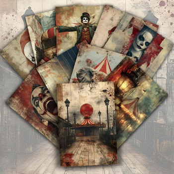 Ταχυδρομική κάρτα – ρετρό τρόμος κλόουν τσίρκο Χάλοουϊν, καλλιτεχνική κάρτα, λειτουργία συλλογής (TZ004 • Κανονική ταχυδρομική κάρτα • Καλλιτεχνική ταχυδρομική κάρτα • Λειτουργία συλλογής • Διασυνοριακή εξαγωγή αποκλειστική)