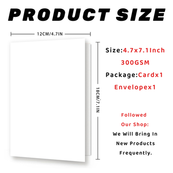 Κάρτα ευχών Zff-38(xf) - Υλικό Jammed, Τεχνική εκτύπωσης, Φρέσκο και απλό στυλ, Κατάλληλη για γάμο, γενέθλια και Χριστούγεννα