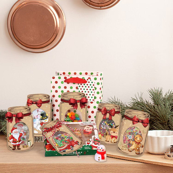 Vaikams skirtos Kalėdų atvirukai su Mason Jar dizainu — Popierius, Ziplock pakuotė, Prekės ženklas Yashengda, Kodo Ysd-20250625