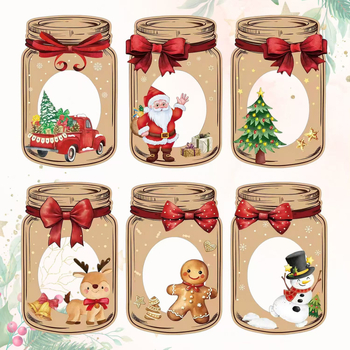 Vaikams skirtos Kalėdų atvirukai su Mason Jar dizainu — Popierius, Ziplock pakuotė, Prekės ženklas Yashengda, Kodo Ysd-20250625