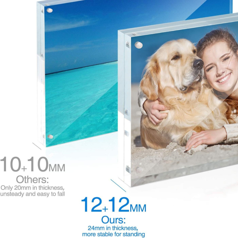 Skaidrus akrilo nuotraukų rėmelis, nepriklausomas dvipusis magnetinis rėmas stalinei dekoracijai (Medžiaga: akrilas; Spauda: silkscreen; Pritaikymas: amatai; Ženklas: Yuyang; Kilmė: Dongguan)