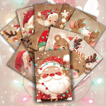 20 τεμάχια ρετρό καρτποστάλ με Άγιο Βασίλη για συλλογή και διακόσμηση σπιτιού