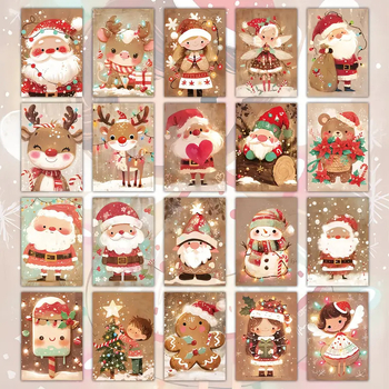 20 τεμάχια ρετρό καρτποστάλ με Άγιο Βασίλη για συλλογή και διακόσμηση σπιτιού
