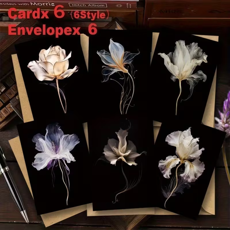 Поздравителна картичка с флорален дизайн – подаръчна картичка от картон, печатна изработка, подходяща за сватби и рождени дни