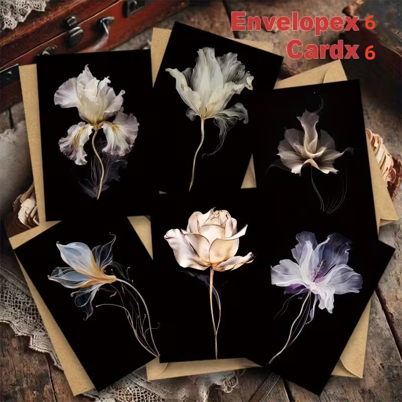 Поздравителна картичка с флорален дизайн – подаръчна картичка от картон, печатна изработка, подходяща за сватби и рождени дни