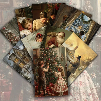 Σετ vintage χριστουγεννιάτικων ταχυδρομικών καρτών, 20 τεμάχια, για scrapbooking και χειροτεχνίες