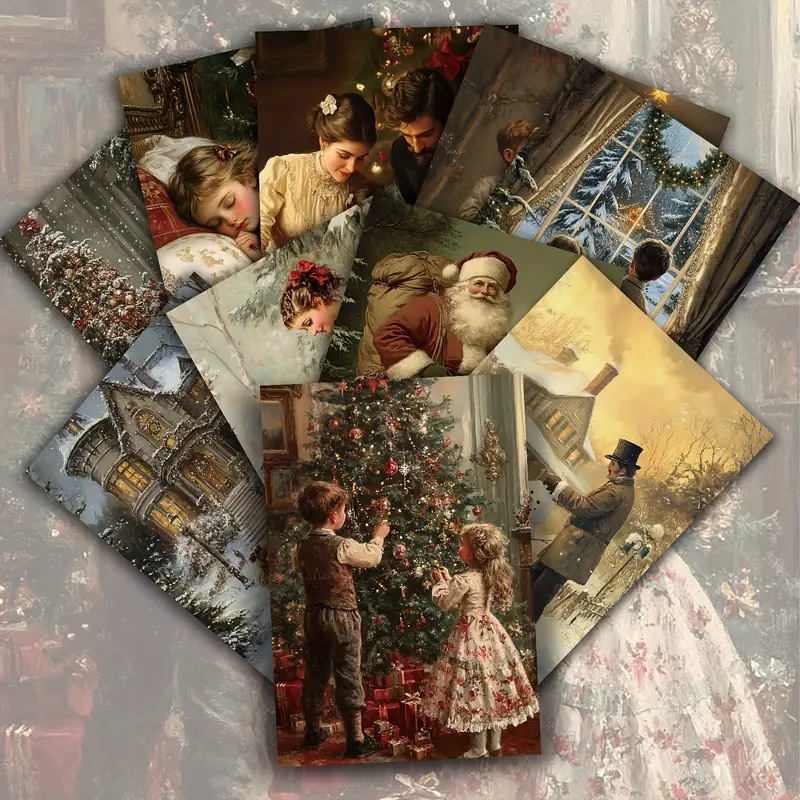 Σετ vintage χριστουγεννιάτικων ταχυδρομικών καρτών, 20 τεμάχια, για scrapbooking και χειροτεχνίες