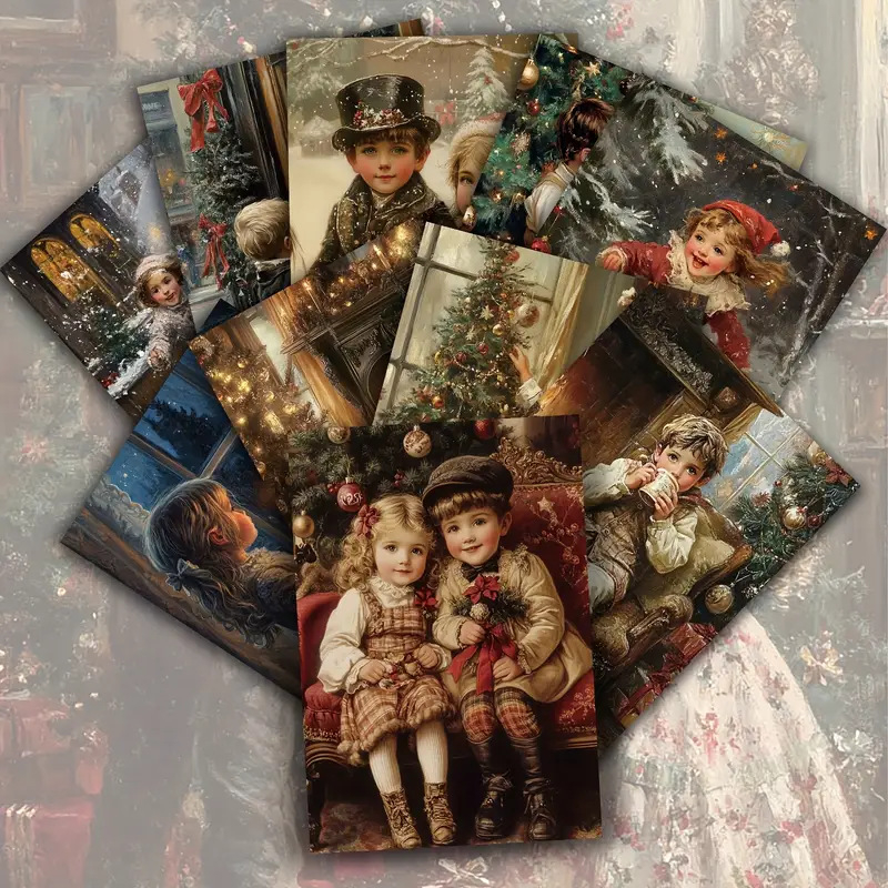 Σετ vintage χριστουγεννιάτικων ταχυδρομικών καρτών, 20 τεμάχια, για scrapbooking και χειροτεχνίες