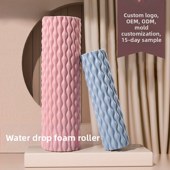 Amyup EVA κύλινδρος γιόγκα με σχήμα σταγόνας νερού, κενό εσωτερικό και μασάζ με δοντάκια λύκου