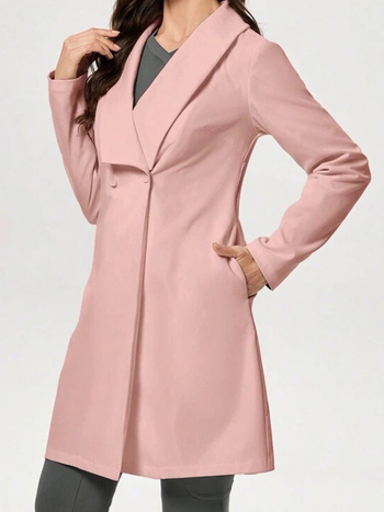 Γυναικείος ιατρικός χιτώνας: πολυεστερικό ύφασμα, μακριά μανίκια, μακρύ μήκος (80–100 εκ.; απομάκρυνση υγρασίας; 95%+ πολυεστερικό)