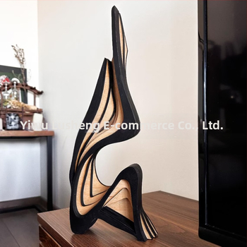 Дървени триизмерни извити арт орнаменти за домашен декор, неравна форма на произведение на изкуството (Материал: топола; Код на продукта: Curve art ornaments; Категория: Орнаменти; Тип материал: дърво)