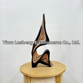 Дървени триизмерни извити арт орнаменти за домашен декор, неравна форма на произведение на изкуството (Материал: топола; Код на продукта: Curve art ornaments; Категория: Орнаменти; Тип материал: дърво)