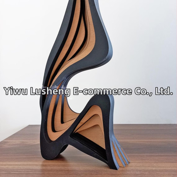 Дървени триизмерни извити арт орнаменти за домашен декор, неравна форма на произведение на изкуството (Материал: топола; Код на продукта: Curve art ornaments; Категория: Орнаменти; Тип материал: дърво)