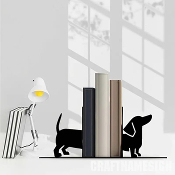 Μεταλλικός βιβλιοστάτης σε σχήμα L και επιτραπέζιος οργανωτής με σχέδιο γλυκού κουταβιού, μοντέλο G332, βάρος 0,389 kg, συσκευασία 1