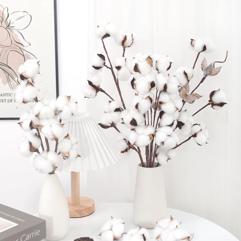 Vestuvinė puokštė iš medvilninių džiovintų gėlių – amžinas žydėjimas, Kalėdinė dekoracija, nuotraukų rekvizitas, DIY, geležies viela