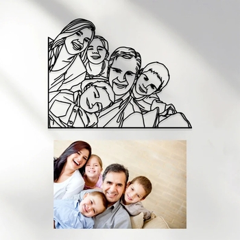 Personalizirana željezna zidna umjetnost s privjeskom – moderni minimalistički lik-statua, prilagođeno obrađivanje, ispis logotipa, polu‑ručna izrada