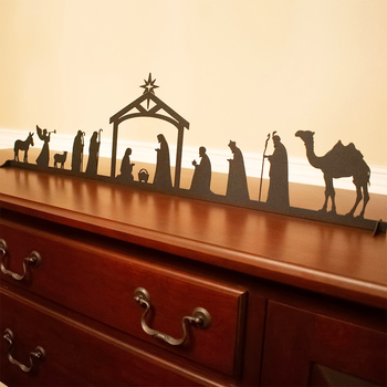 Metalni stolni ukras – geometrijska silueta, klasičan stil, W1025; pogodno za dom, vrt te unutarnju i vanjsku upotrebu.