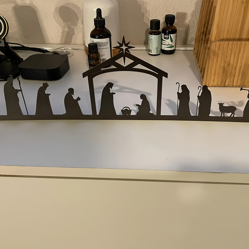 Metalni stolni ukras – geometrijska silueta, klasičan stil, W1025; pogodno za dom, vrt te unutarnju i vanjsku upotrebu.