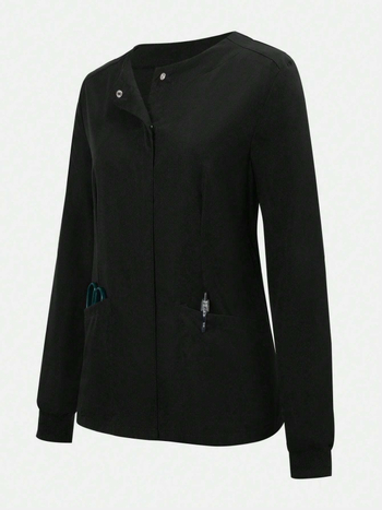 Τοπ με μακριά μανίκια, πολλαπλές τσέπες, πολυεστερικό ύφασμα με απομάκρυνση υγρασίας, ιατρικό/εργασιακό ρούχο