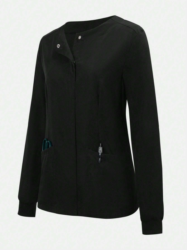 Топ с дълъг ръкав и множество джобове, влагоотводящ полиестер, медицинско/работно облекло