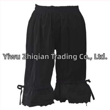 Дамски свободни панталони с дантела, полиестер 90–95%, 3/4 дължина, свободен силует, ежедневен стил