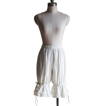 Дамски свободни панталони с дантела, полиестер 90–95%, 3/4 дължина, свободен силует, ежедневен стил