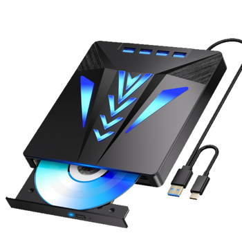 Εξωτερικός USB οπτικός οδηγός DVD/CD – USB διεπαφή, ανάγνωση CD/VCD/DVD έως 24x/8x, εγγραφή CD/VCD/DVD έως 24x/8x