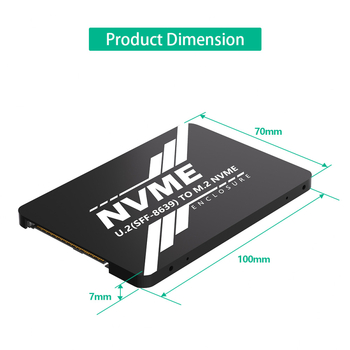 Κάρτα προσαρμογέα M.2 M-Key NVMe σε U.2 (SFF-8639) με αλουμινένιο περίβλημα
