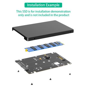 NGFF(M.2) към SATA адаптер карта - SATA 3.0 интерфейс, M.2 форм фактор, марка Great-Q, модел M2