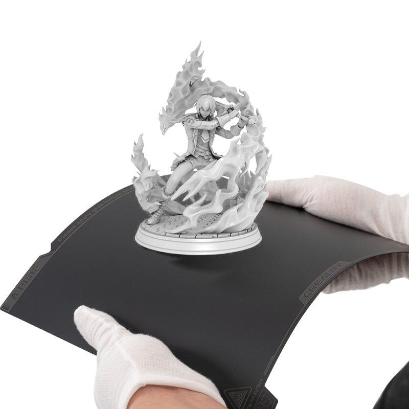 K1 PEI platformna ploča set s visokom čvrstoćom opružnog čelika i sjajnom PEI površinom (neto težina 0,43 kg; pakiranje 265×250×8 mm)