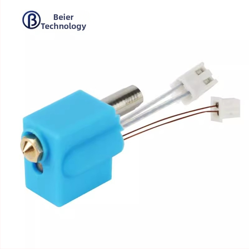 Комплект за гореща глава на 3D принтер: Ратълснейк печатна глава, нагревателна дюза, Volcano нагревателен блок, силиконова маншета