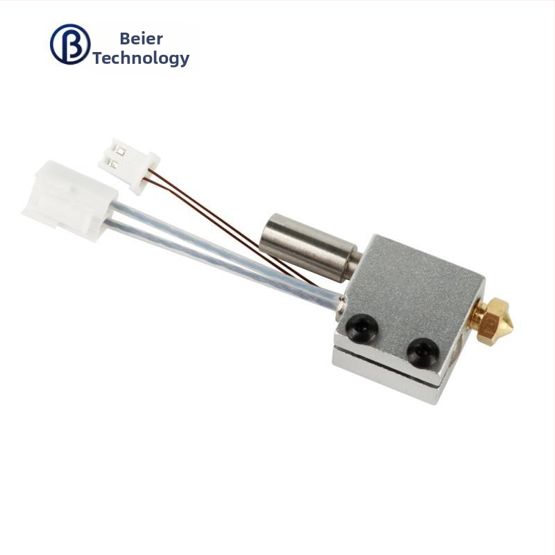 Комплект за гореща глава на 3D принтер: Ратълснейк печатна глава, нагревателна дюза, Volcano нагревателен блок, силиконова маншета