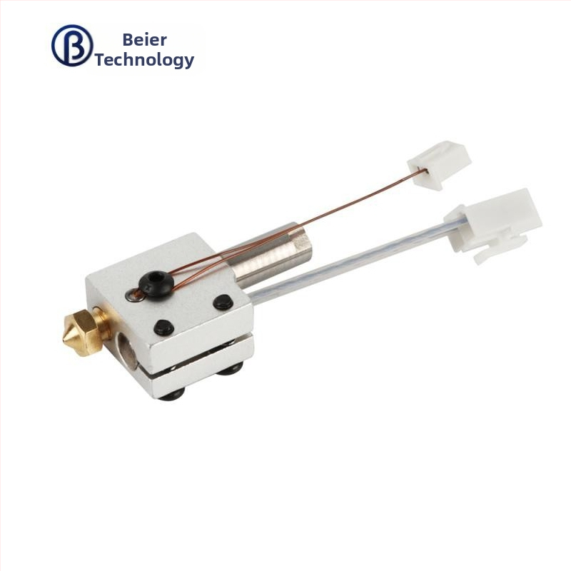 Комплект за гореща глава на 3D принтер: Ратълснейк печатна глава, нагревателна дюза, Volcano нагревателен блок, силиконова маншета