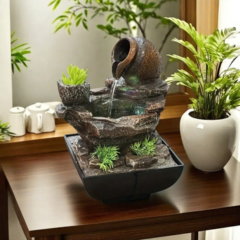 Фонтан от смоли, стенен градински декор с пръскане към стената, Green Feng, произход Китай