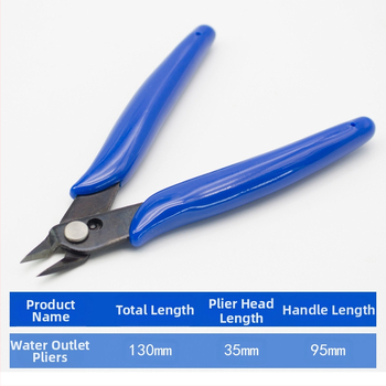 Διαγώνιοι κόφτες για μοντελοποίηση, εργαλείο με λαβή PVC, βάρος 58 g, συνολικός μήκος 130 mm, μήκος σιαγόνας 95 mm