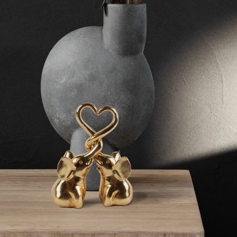 Stolna dekorativna figurica s motivom životinje od sintetičke smole, Witt – Resin Crafts, moderni minimalistički stil