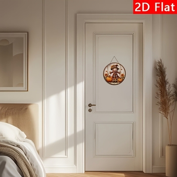 Стенно дървено плашило в рустик стил с лого на есенна тиква — модерен минимализъм; Материал: липова дъска; Категория: окачаем аксесоар; Код на продукта: NO.05205502