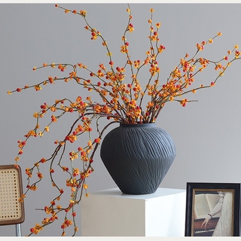 Mākslīgais zieds - Persimmon silikons, vienas zaras, sērija JX-672032, Artisan Spirit