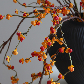 Mākslīgais zieds - Persimmon silikons, vienas zaras, sērija JX-672032, Artisan Spirit