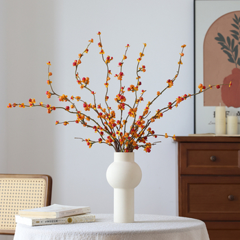 Mākslīgais zieds - Persimmon silikons, vienas zaras, sērija JX-672032, Artisan Spirit