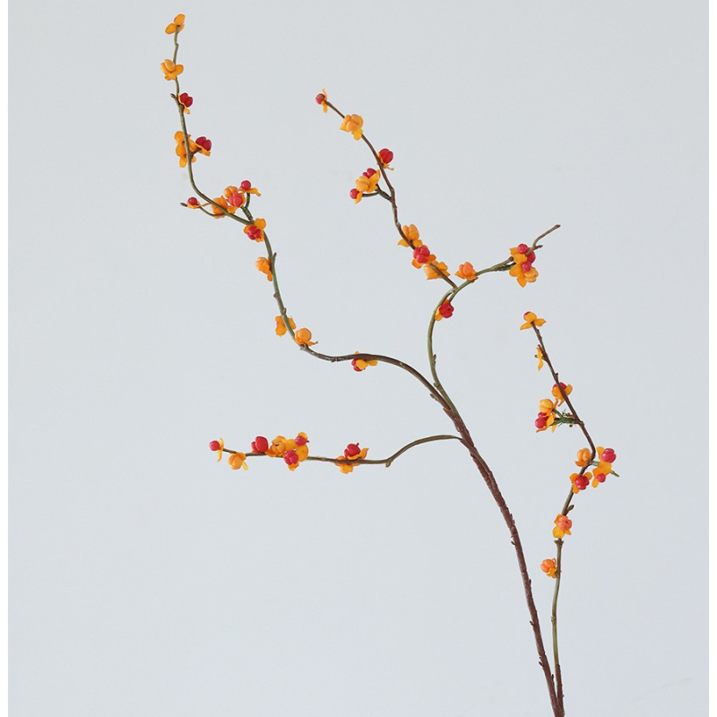 Mākslīgais zieds - Persimmon silikons, vienas zaras, sērija JX-672032, Artisan Spirit