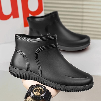 Μπότες βροχής για άνδρες - άνω μέρος από Crosyile ρητίνη, ύψος πάνω από το γόνατο, εθνοτικό στυλ, μοντέλο Long m-y332