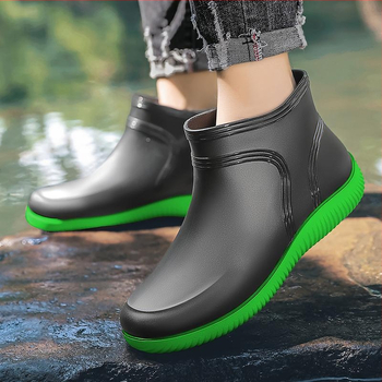 Μπότες βροχής για άνδρες - άνω μέρος από Crosyile ρητίνη, ύψος πάνω από το γόνατο, εθνοτικό στυλ, μοντέλο Long m-y332