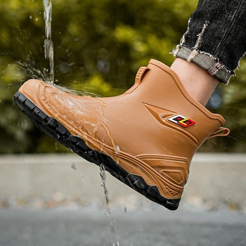 Vyriski lietaus batai iki kelių, Crosyile resin viršus, etninio stiliaus